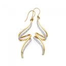9ct-Gold-Diamond-Swirl-Drop-Earrings Sale