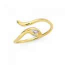 9ct-Gold-Diamond-Set-Snake-Toe-Ring Sale