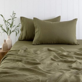 Washed-Linen-Fitted-Sheet-by-MUSE on sale