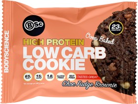 BSc-Body-Science-High-Protein-Low-Carb-Cookie-65g-Choc-Fudge-Brownie-Box-8-x-65g on sale