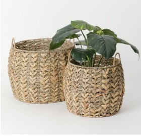 Vue-Planter-Water-Hyacinth-Basket-50cm-In-Natural on sale