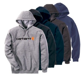 Carhartt-Signature-Logo-Mid-Weight-Hooded-Sweatshirt on sale