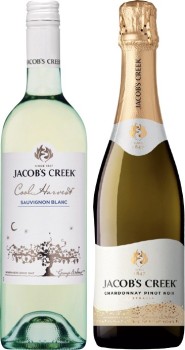 Jacobs-Creek-Cool-Harvest-or-Jacobs-Creek-Sparkling-750mL-Varieties on sale